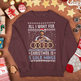 Tyrone Mings AVFC Christmas Jumper - "All I Want For Christmas Is 5 Gold Mings"