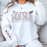 This Mama Wears Her Heart on Her Sleeve personalised jumper