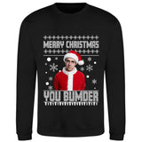 Will McKenzie Inbetweeners Christmas Jumper | Funny Inbetweeners Quote “Merry Christmas You Bumder” Christmas Sweater