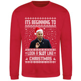 Arne Slot Christmas Jumper, "It's Beginning to Look a Slot Like Christmas" | Various Sizes & Colours | Great Gift For Liverpool Fans | Funny Football Gift