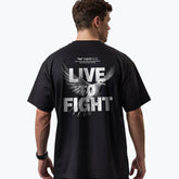 Fightfair Live to Fight oversized T-shirt with fighting doves back graphic