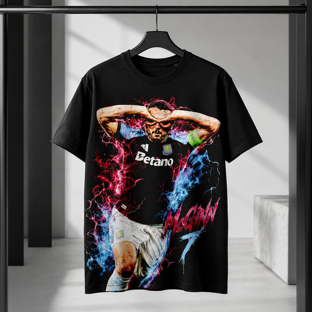 John McGinn 7 Villa fan T-shirt lifestyle mockup