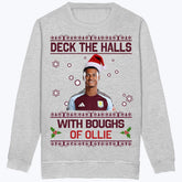 "Deck the Halls with Boughs of Ollie" Ollie Watkins Aston Villa | Kids Jumper | Children's Jumper