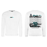 White jumper, front and back