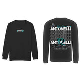 Black kids jumper, front and back