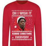 Kobbie Mainoo Christmas Jumper - "Oh I Wish It Could Kobbie Christmas Everyday" for Manchester Utd Fans - Sizes & Colors Available