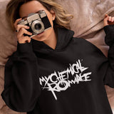 MCR Black Parade inspired hoodie hood and sleeve artwork detail