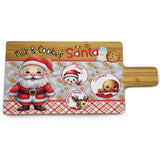 Festive Santa Treat Board – Bamboo Christmas Serving Tray