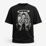 Money halo gothic black T-shirt ghost mannequin mockup