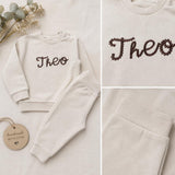Personalised tracksuit embroidery detail collage