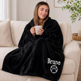 Personalised dog blanket gift example