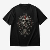 Fractured Legacy Roman Statue Skull Graphic T-Shirt