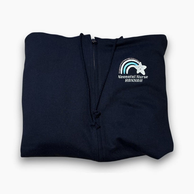 NHS Neonatal Nurse personalised hoodie product detail