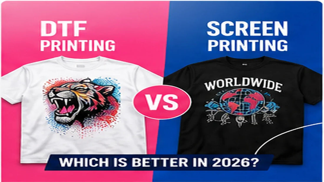 Comparison of DTF printing and screen printing on custom clothing