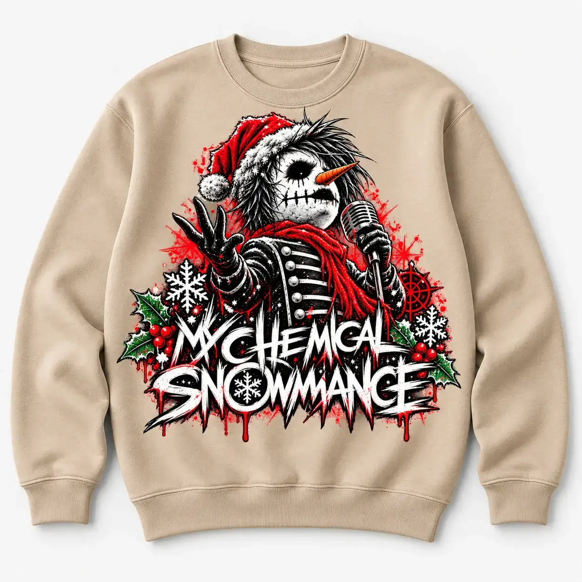 Natural Stone My Chemical Snowmance Christmas jumper product mockup