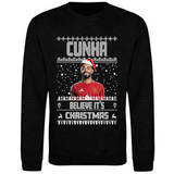 Matheus Cunha Christmas Jumper "Cunha Believe It's Christmas" - Manchester United Fan Gift