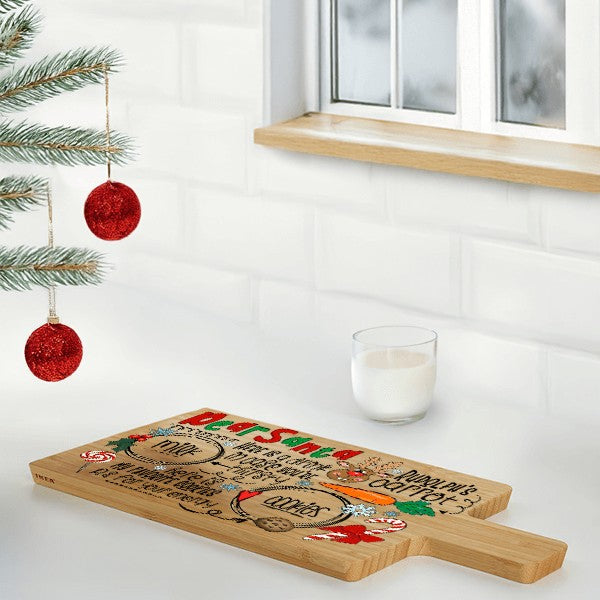 Dear Santa Treat Board – Bamboo Christmas Serving Tray