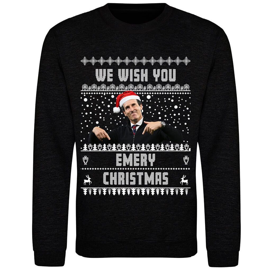 Unai Emery “We Wish You Emery Christmas” Aston Villa Christmas Jumper