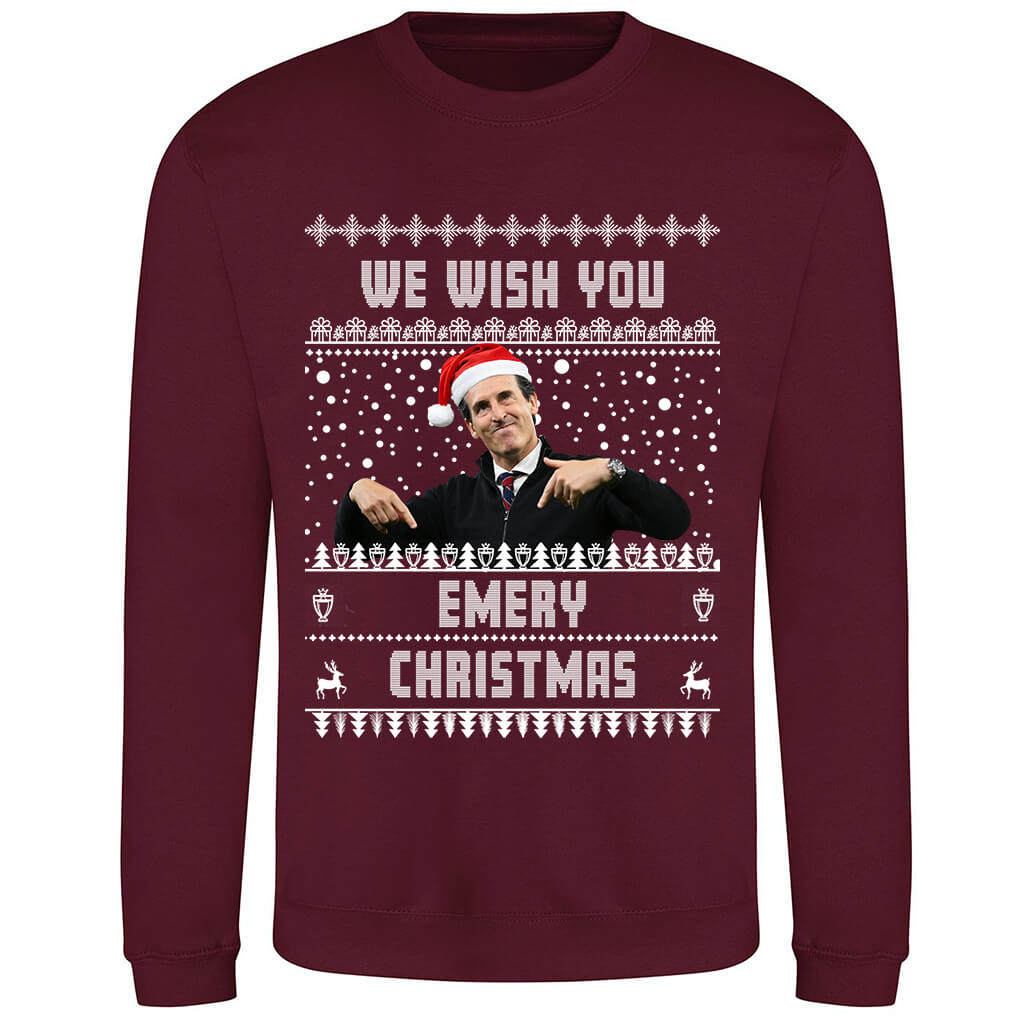 Unai Emery “We Wish You Emery Christmas” Aston Villa Christmas Jumper