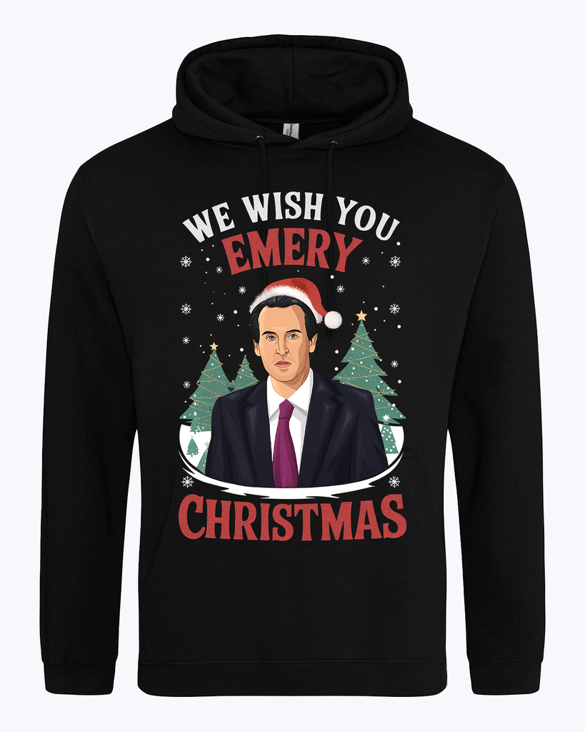 "We Wish You Emery Christmas" Unai Emery Christmas Hoodie – Black