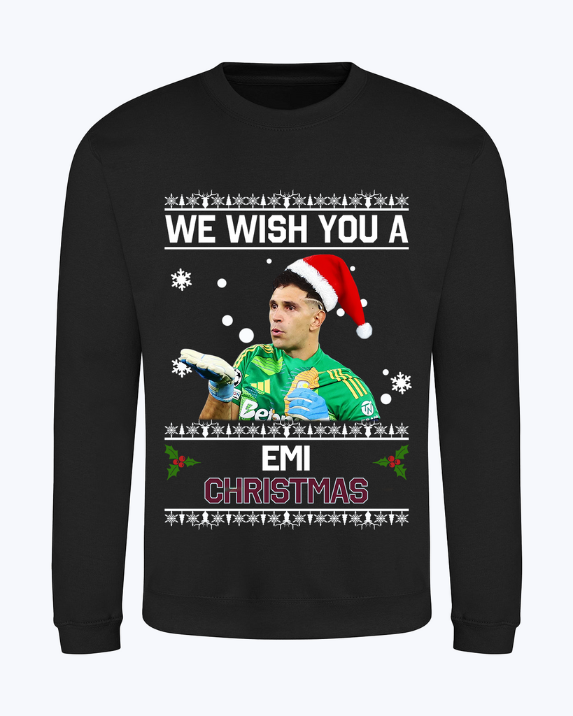 "We Wish You a Emi Christmas" | Emi Martínez Christmas Jumper for Aston Villa Fans | Festive Fun in Sizes & Colors Available