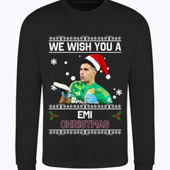 "We Wish You a Emi Christmas" | Emi Martínez Christmas Jumper for Aston Villa Fans | Festive Fun in Sizes & Colors Available