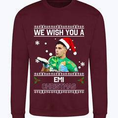 "We Wish You a Emi Christmas" | Emi Martínez Christmas Jumper for Aston Villa Fans | Festive Fun in Sizes & Colors Available