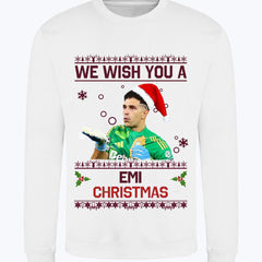 "We Wish You a Emi Christmas" | Emi Martínez Christmas Jumper for Aston Villa Fans | Festive Fun in Sizes & Colors Available