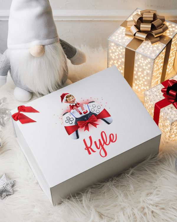 Personalized Christmas Eve Box with Gaming Elf