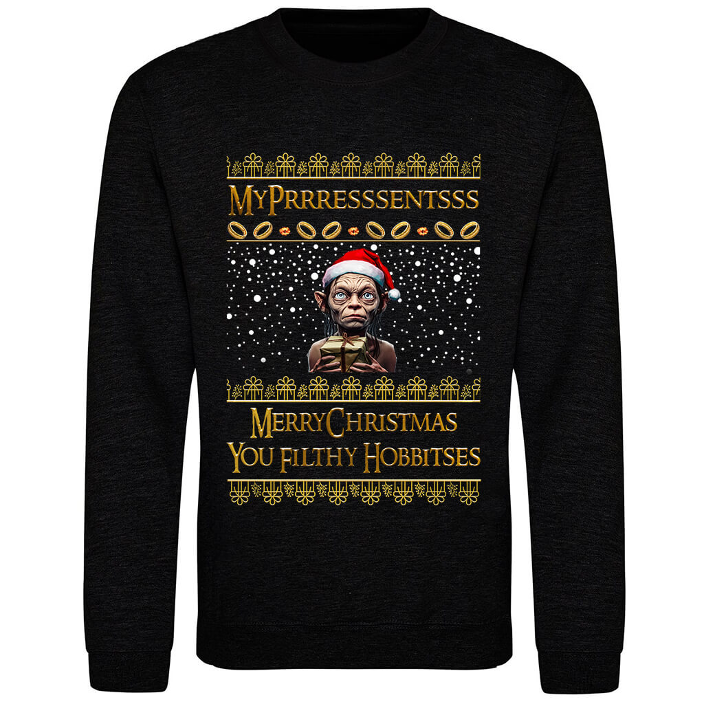Gollum Christmas Jumper "My Presents" - Funny Lord of the Rings Festive Sweater