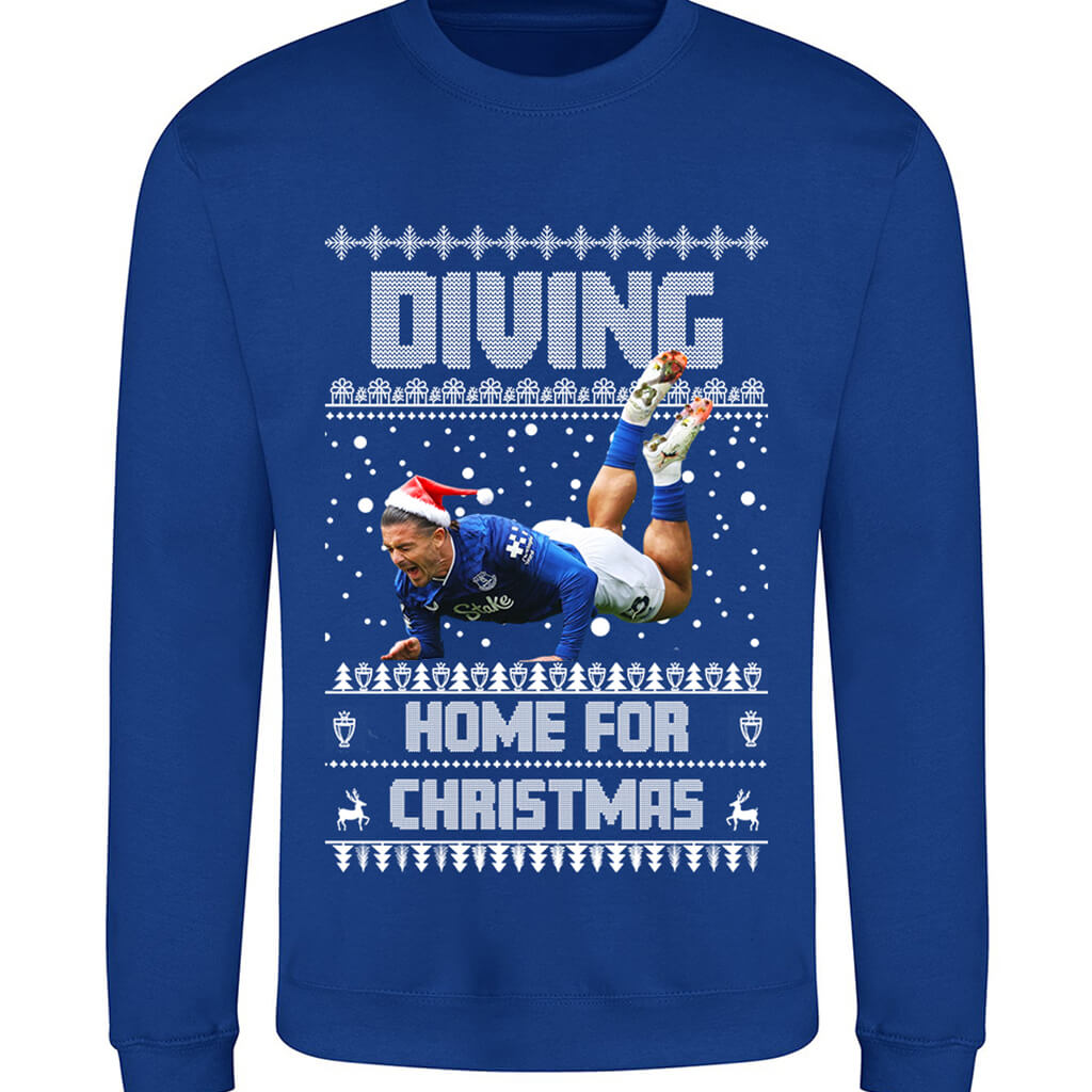 Jack Grealish “Diving Home for Christmas” Jumper | Funny Football Christmas Sweater | Unisex