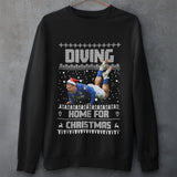 Jack Grealish Diving Home for Christmas Christmas jumper design