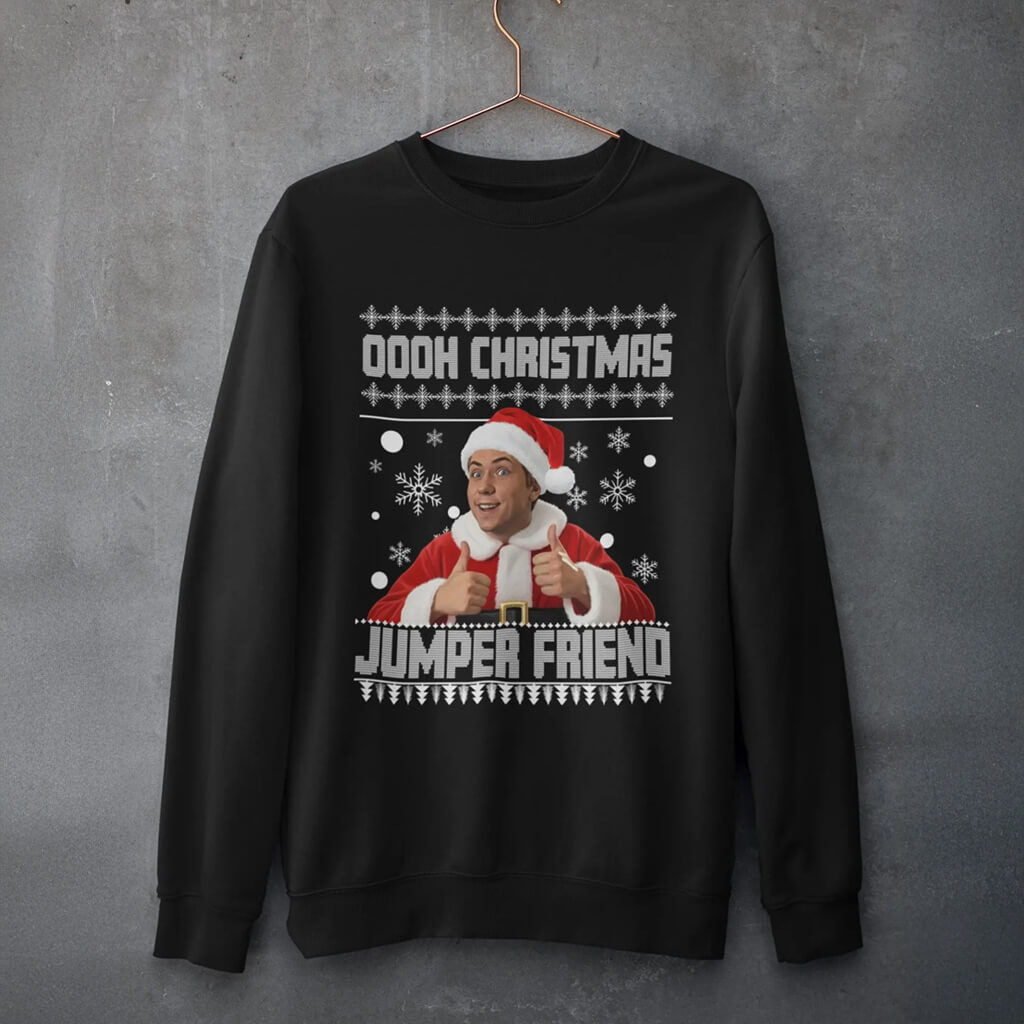 Black Inbetweeners Oooh Christmas Jumper Friend festive sweatshirt product image