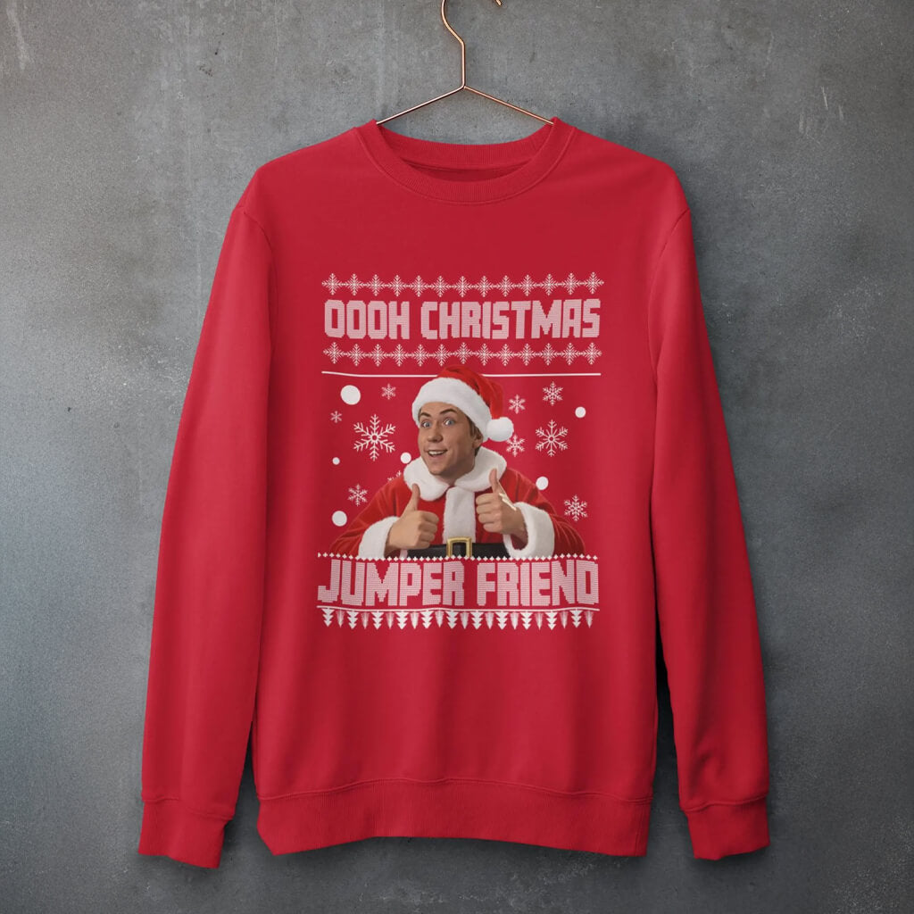 Red Inbetweeners Christmas Jumper Friend funny festive sweatshirt mockup