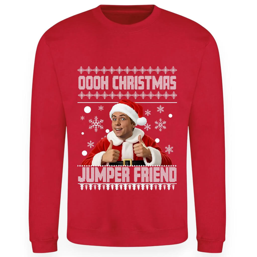 Red Inbetweeners Oooh Christmas Jumper Friend festive sweatshirt