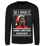 Kobbie Mainoo Christmas Jumper - "Oh I Wish It Could Kobbie Christmas Everyday" for Manchester Utd Fans - Sizes & Colors Available
