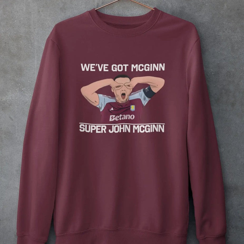 John McGinn Aston Villa Jumper - "We've Got Super John Mcginn" - Stylish Gift for Aston Villa Fans