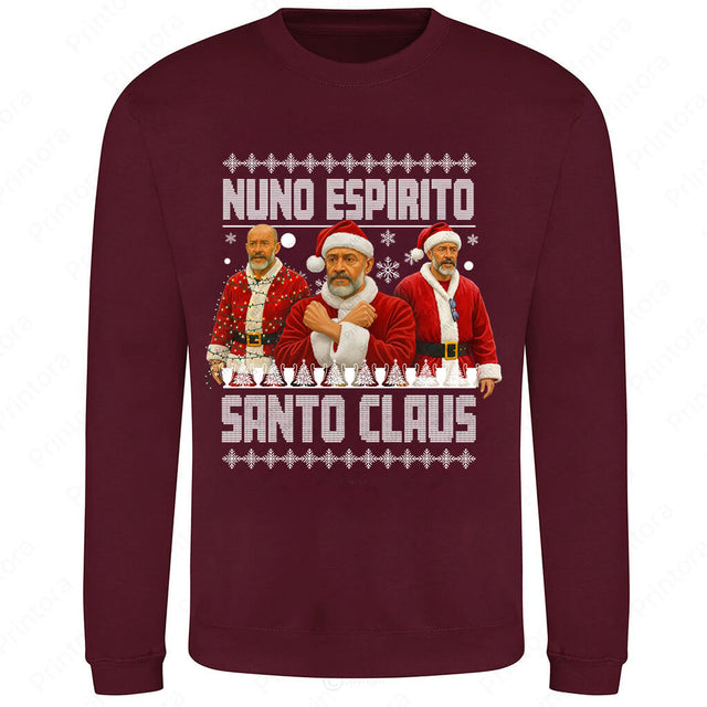 Burgundy Nuno Espírito Santo Claus West Ham Christmas jumper