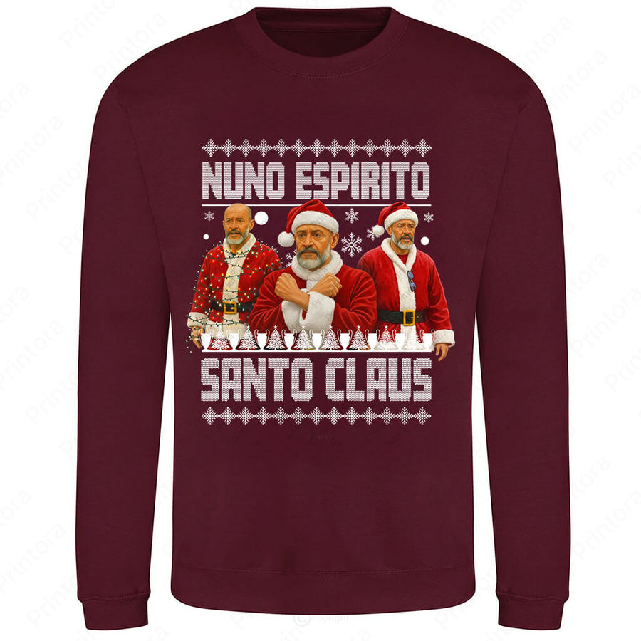 Burgundy Nuno Espírito Santo Claus West Ham Christmas jumper