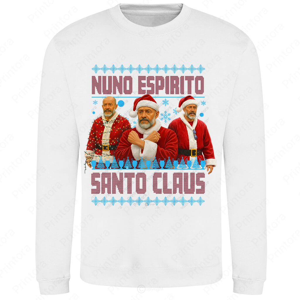 White Nuno Espírito Santo Claus West Ham Christmas jumper
