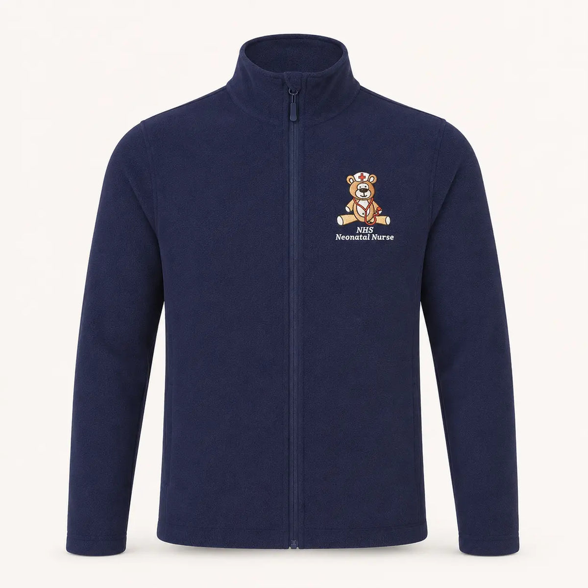 NHS Neonatal Nurse Fleece with Teddy Design — Navy