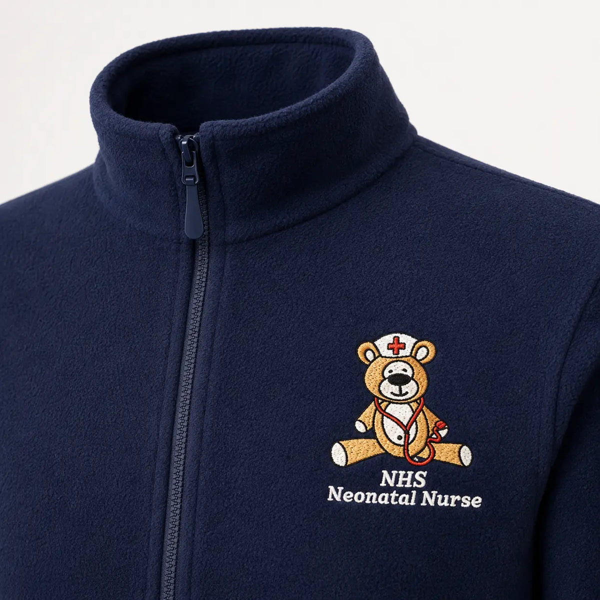 NHS Neonatal Nurse Fleece with Teddy Design — Navy