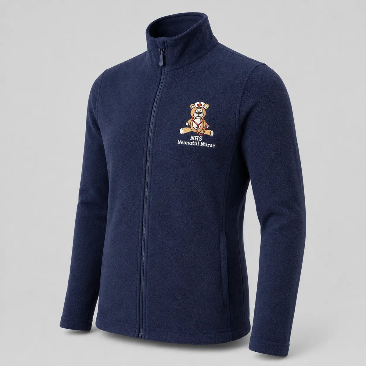 NHS Neonatal Nurse Fleece with Teddy Design — Navy