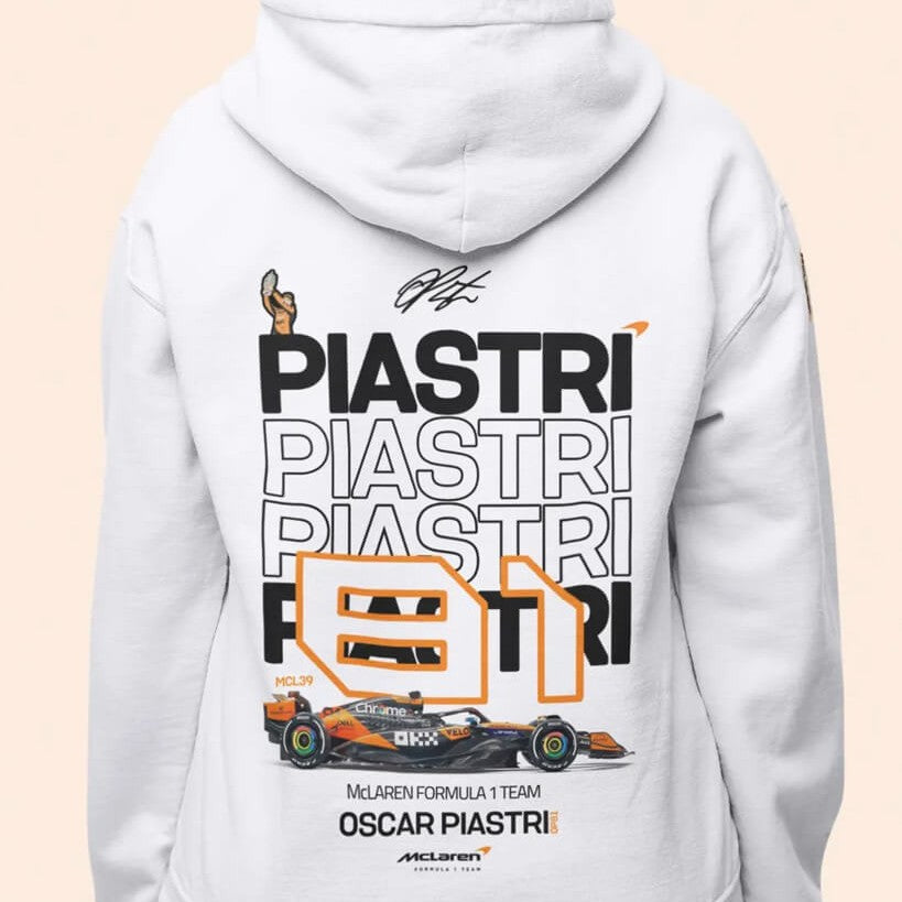 Oscar Piastri F1 Hoodie, Jumper & Women's Oversized T-Shirt – McLaren Racing Fan Apparel