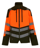 Hi-Vis X-Pro 3-layer softshell jacket (Class 2) – Black/Orange