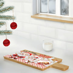 Festive Santa Treat Board – Bamboo Christmas Serving Tray