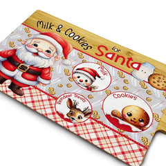 Festive Santa Treat Board – Bamboo Christmas Serving Tray