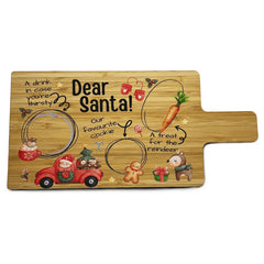 Dear Santa Snack Board – Bamboo Christmas Serving Tray