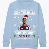 "Deck the Halls with Boughs of Ollie" Ollie Watkins Aston Villa | Kids Jumper | Children's Jumper