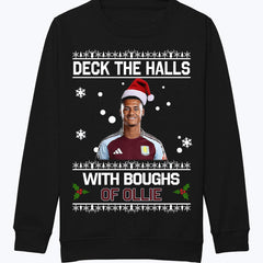 "Deck the Halls with Boughs of Ollie" Ollie Watkins Aston Villa | Kids Jumper | Children's Jumper